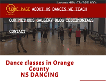 Tablet Screenshot of nsdancing.com